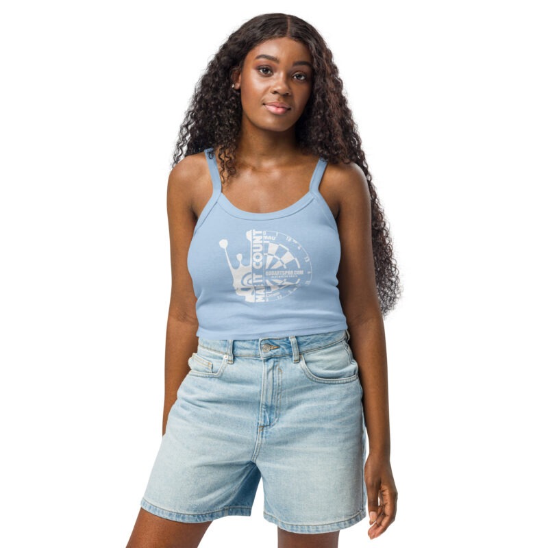 Women’s "Half-skull dartboard" micro-rib tank top - Image 14