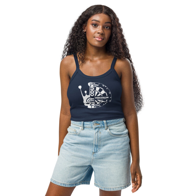 Women’s "Half-skull dartboard" micro-rib tank top - Image 6